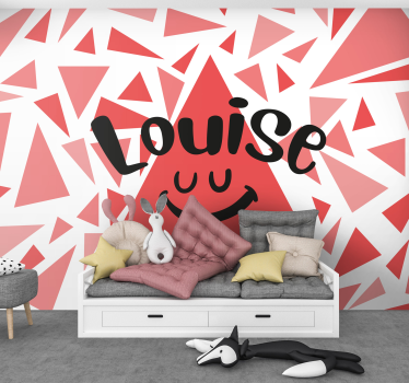 Personalised pink triangle custom murals - TenStickers