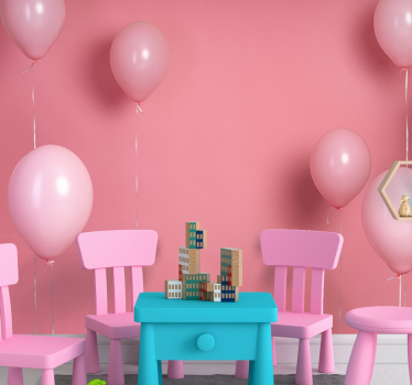 Pink balloons and background Children Wall Murals - TenStickers