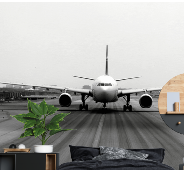 Plane on the runway Bedroom Murals - TenStickers