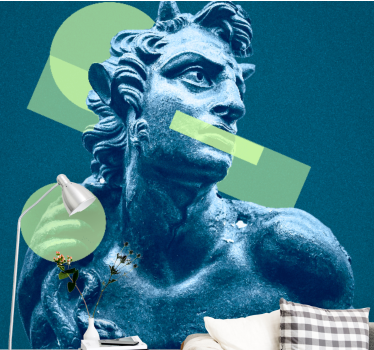 Pop art greek statue painting murals - TenStickers