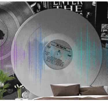 Purple Music Wave wall mural - TenStickers