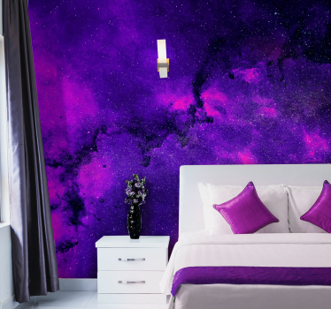 Nebula in purple wall Mural - TenStickers