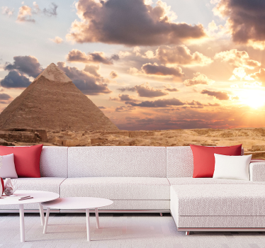 Pyramids design wall mural - TenStickers