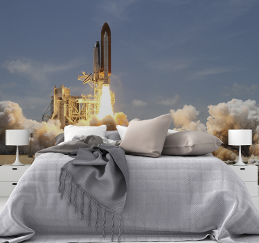 Rocket taking off Wall Murals for Bedrooms - TenStickers