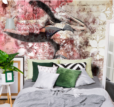 Romantic wall mural elegant dance motion - TenStickers