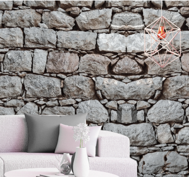 Rustick grey cement stone murals - TenStickers
