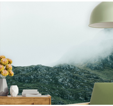Scottish Misty Mountains mountain mural - TenStickers