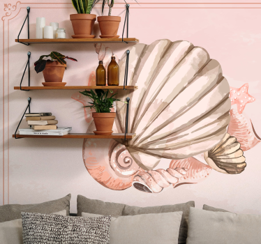 Childrens wall mural seashell and starfish design - TenStickers