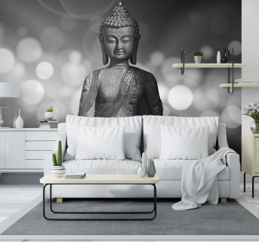 Silver buddha Wall Mural - TenStickers