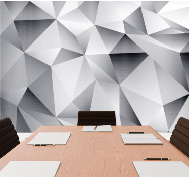 Silver cosmic geometric pattern wall wraps for office - TenStickers