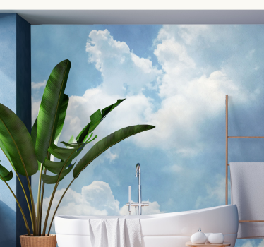 Sky landscape with clouds Bathroom Wall Murals - TenStickers