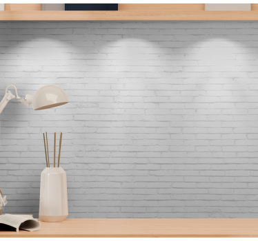 Smooth grey brick wall brick mural - TenStickers