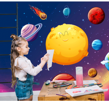 Solar System for kids Children Wall Murals - TenStickers
