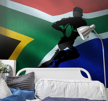 South Africa Rugby flag wall murals for teenage bedrooms - TenStickers