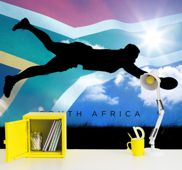 South Africa Rugby silhouette wall murals for teenage bedrooms - TenStickers