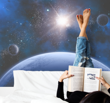 Space Theme space wall mural - TenStickers