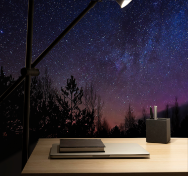 Space wall mural celestial evening canvas - TenStickers