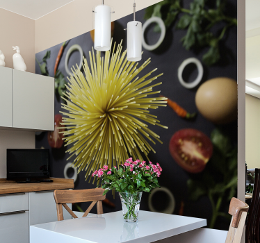 Spaghetti kitchen wall mural - TenStickers