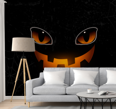 Spooky Pumpkin Eyes wall mural halloween - TenStickers