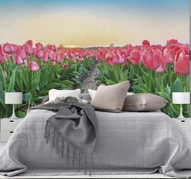 Spring flowers 3d mural wallpaper - TenStickers