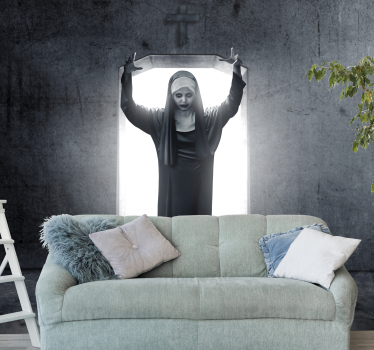 Terrifying nun shouting  wall mural wallpaper - TenStickers