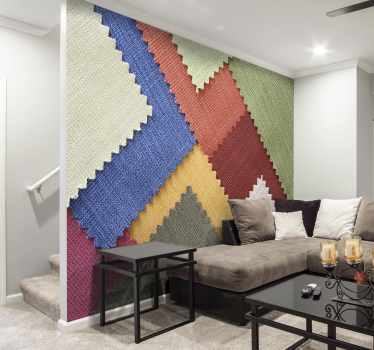 Textiles 3D Mural Wallpaper - TenStickers