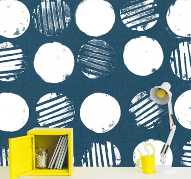 Texture wall mural circular pattern design - TenStickers