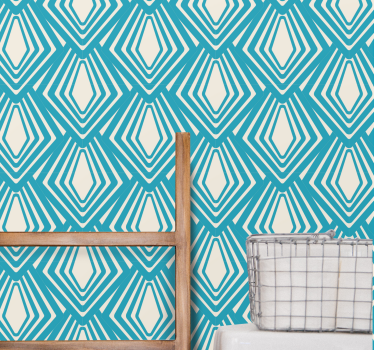 Texture wall mural geometric diamond design - TenStickers