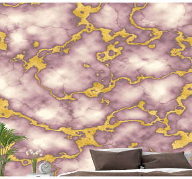 Texture wall mural organic marble effect - TenStickers
