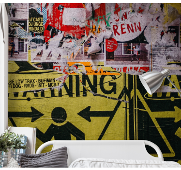 Torn off Posters vintage mural - TenStickers