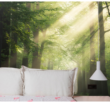 Tree with sun flash nature murals - TenStickers