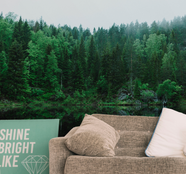 Trees and lake forest mural wallpaper - TenStickers