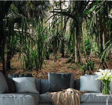 Tropical Forest with Dephts tree wall mural - TenStickers