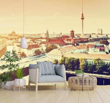 View on Berlin City wall mural - TenStickers
