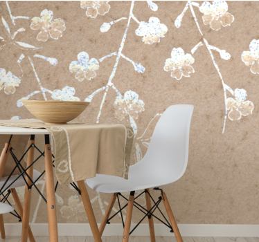 Vintage style asian tree mural - TenStickers