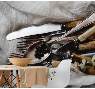 Vintage Utensils Ensemble wall mural kitchen - TenStickers