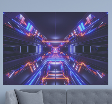 Wall mural 3D tunnel galaxy 3d mural wallpaper - TenStickers