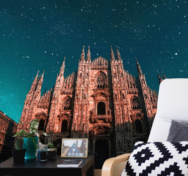 Wall mural madrid milan cathedral night view - TenStickers