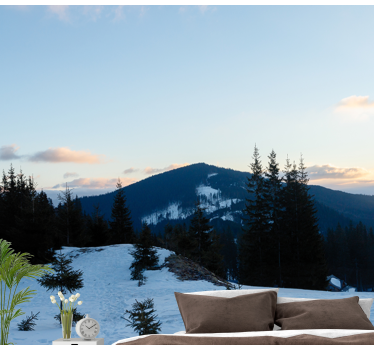 Wall mural mountain frosty summit landscape - TenStickers