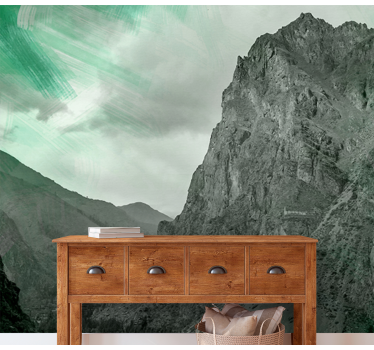 Wall mural mountain majestic green mountains - TenStickers