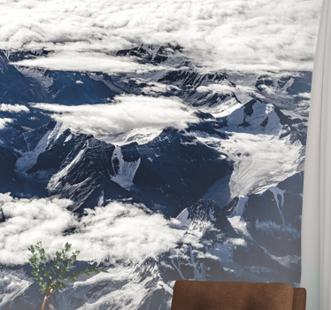 Wall mural mountain majestic mountain range view - TenStickers