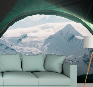 Wall mural mountain majestic snow peaks - TenStickers