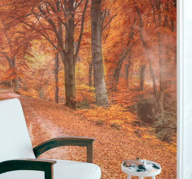 Wall mural nature autumn trail path - TenStickers