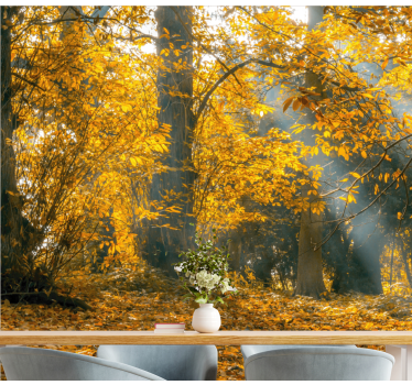 Wall mural nature golden autumn trees - TenStickers