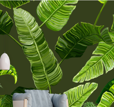 Wall mural nature lush green foliage design - TenStickers
