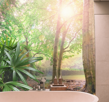 Wall mural nature lush greenery calm - TenStickers