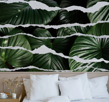 Wall mural nature lush leaf pattern - TenStickers
