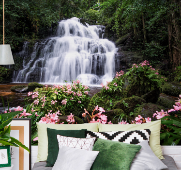 Wall mural nature opulent waterfall scene - TenStickers