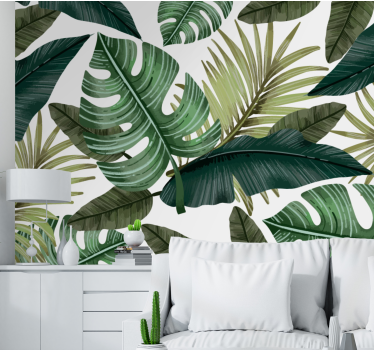 Wall mural nature tropical greenery design - TenStickers