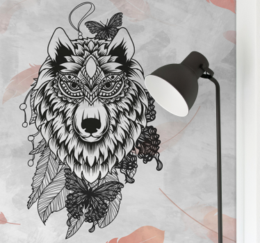 Wall mural teen bedroom wolf art decoration - TenStickers